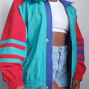 90s Color Block Windbreaker